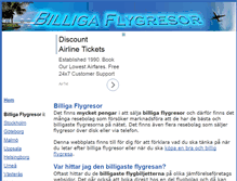 Tablet Screenshot of flygresor-billiga.se